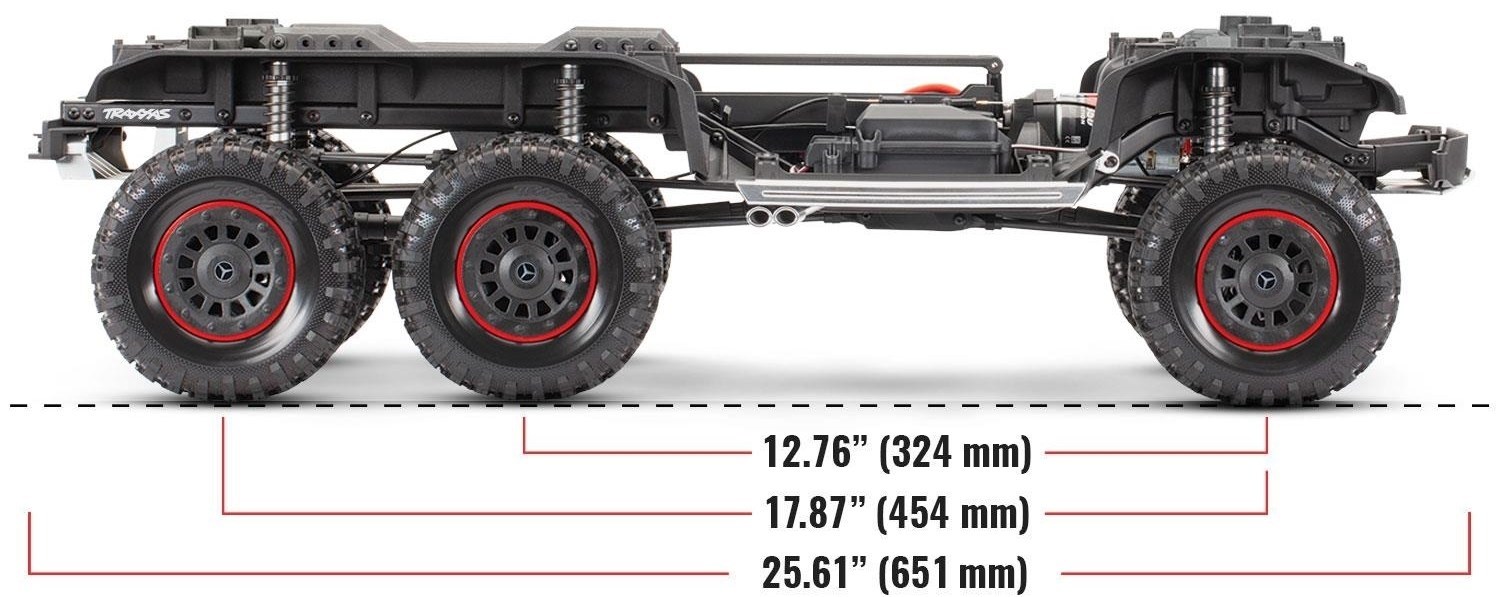 Traxxas TRX-6 Mercedes G63 AMG 6x6 Clipless Silver