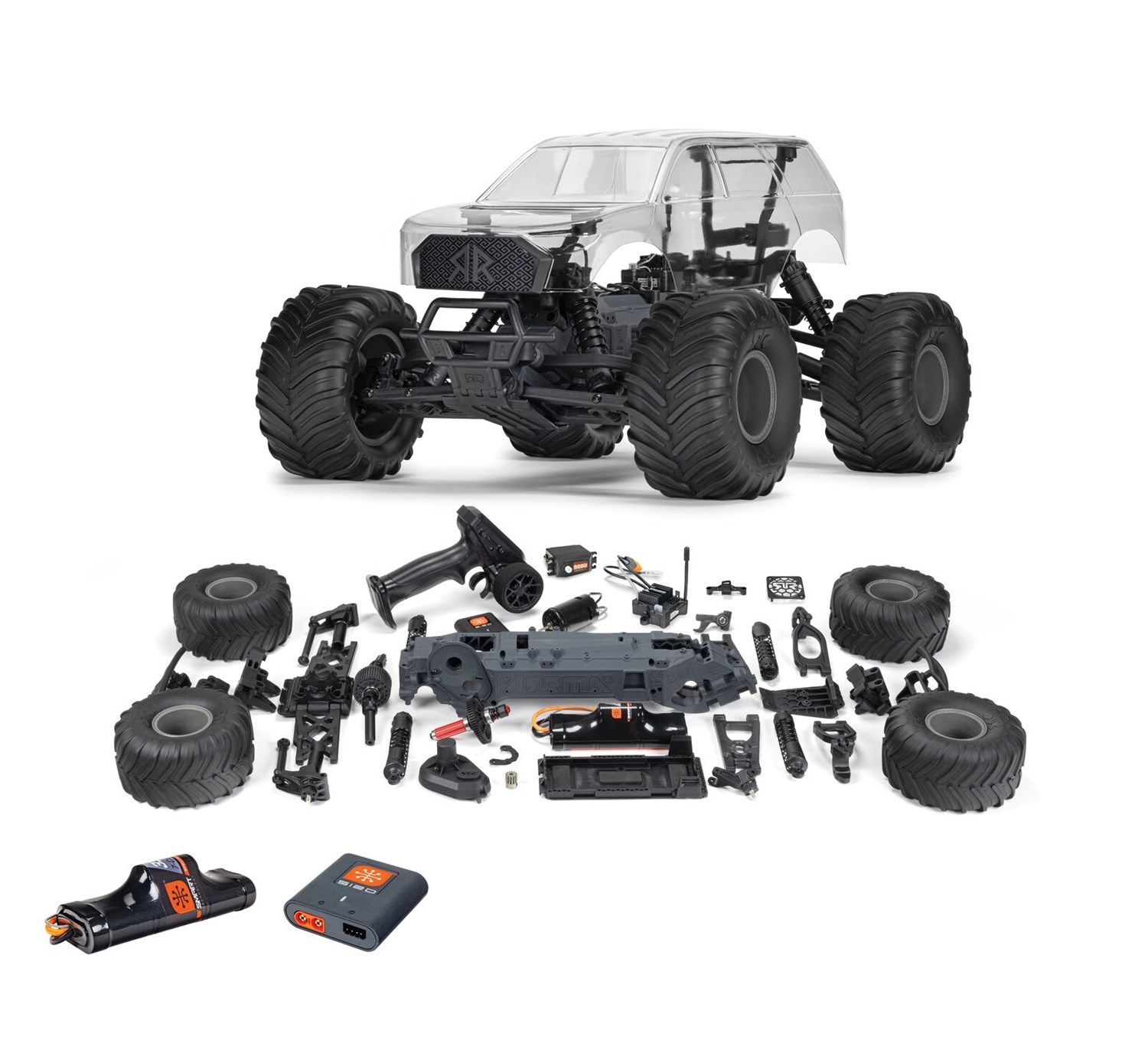 Gorgon Mega 2WD RTA Genomskinlig - Kit