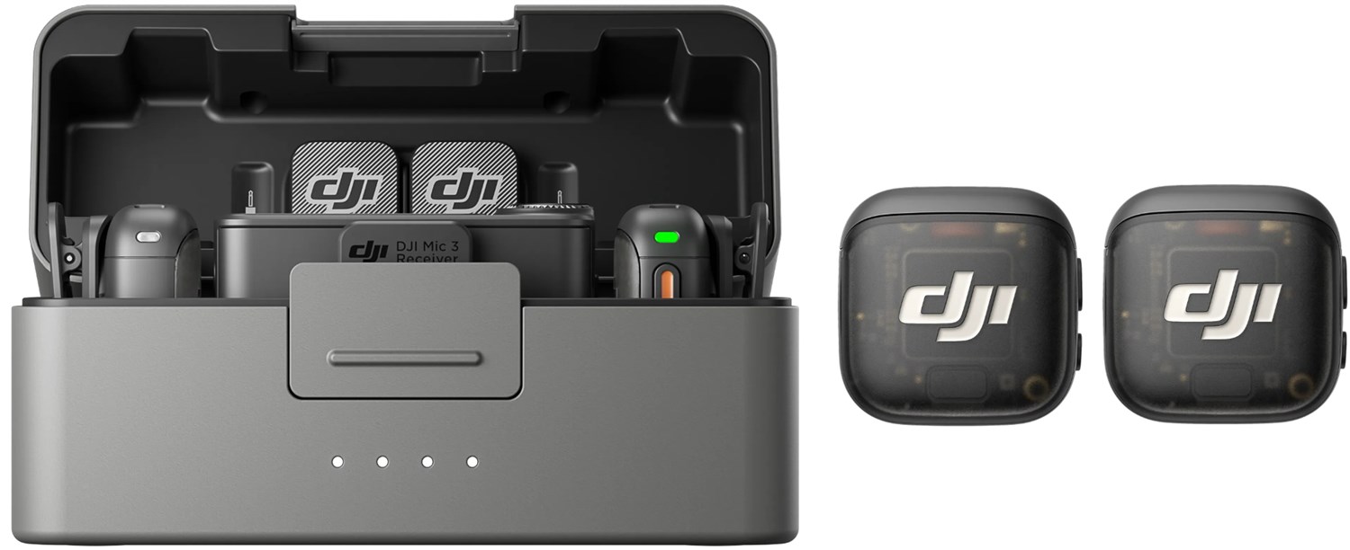 Mikrofon 3 (2 TX + 1 RX + laddningsfodral)