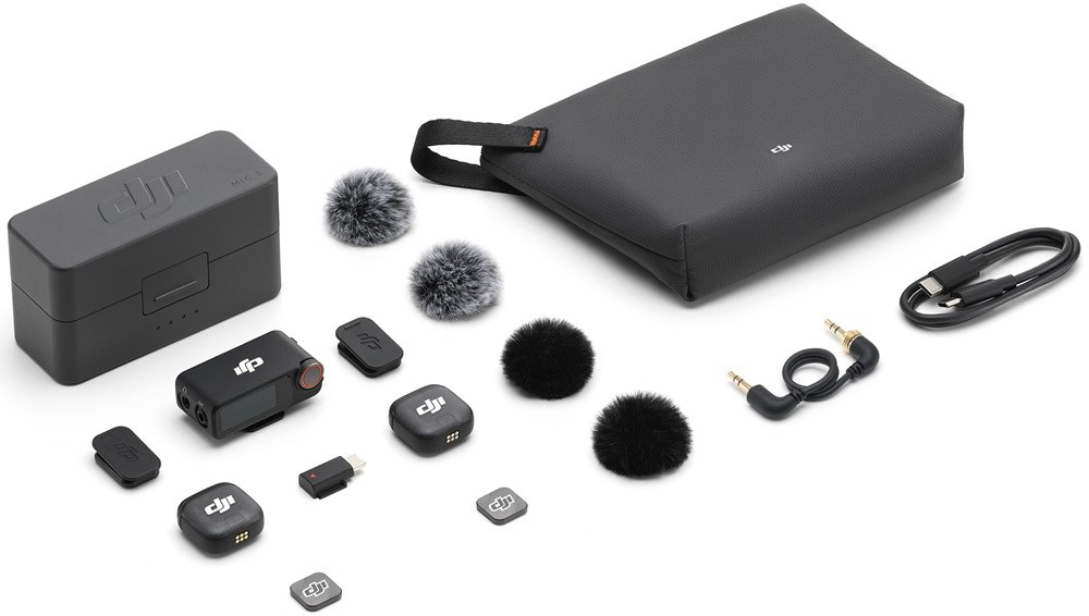 Mikrofon 3 (2 TX + 1 RX + laddningsfodral)